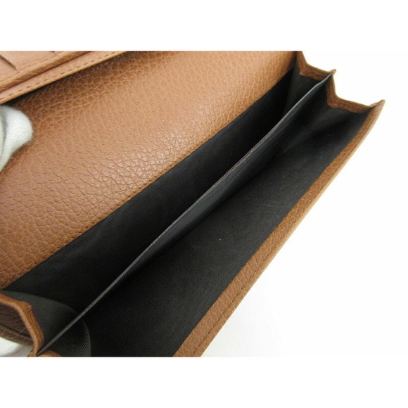 Gucci Double Hook Long Wallet Brown Leather - Picture 11 of 11